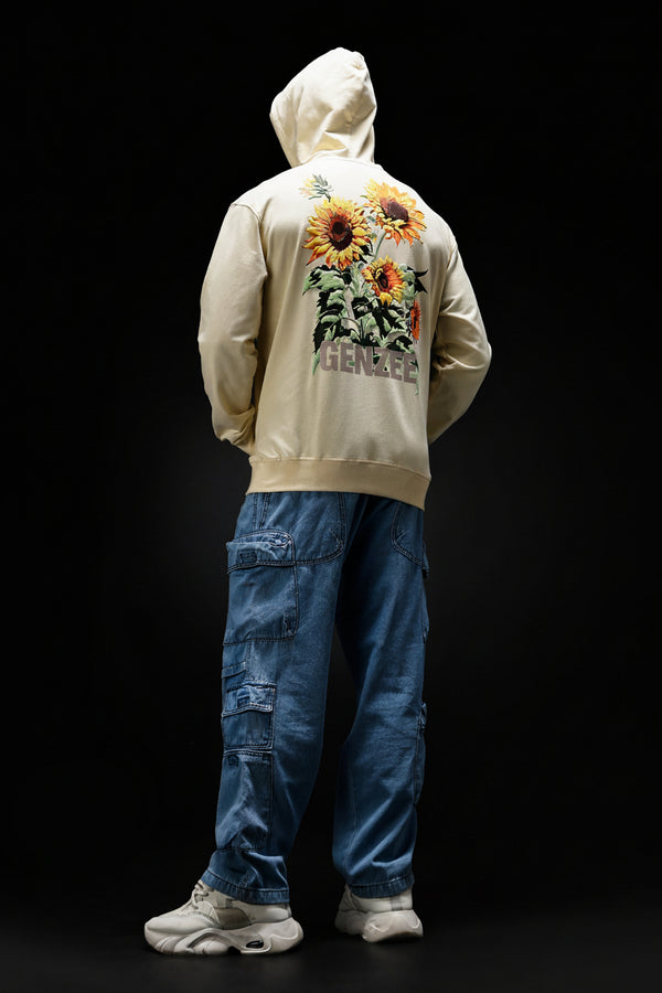 Sunflower Creamy White Oversized Hoodie