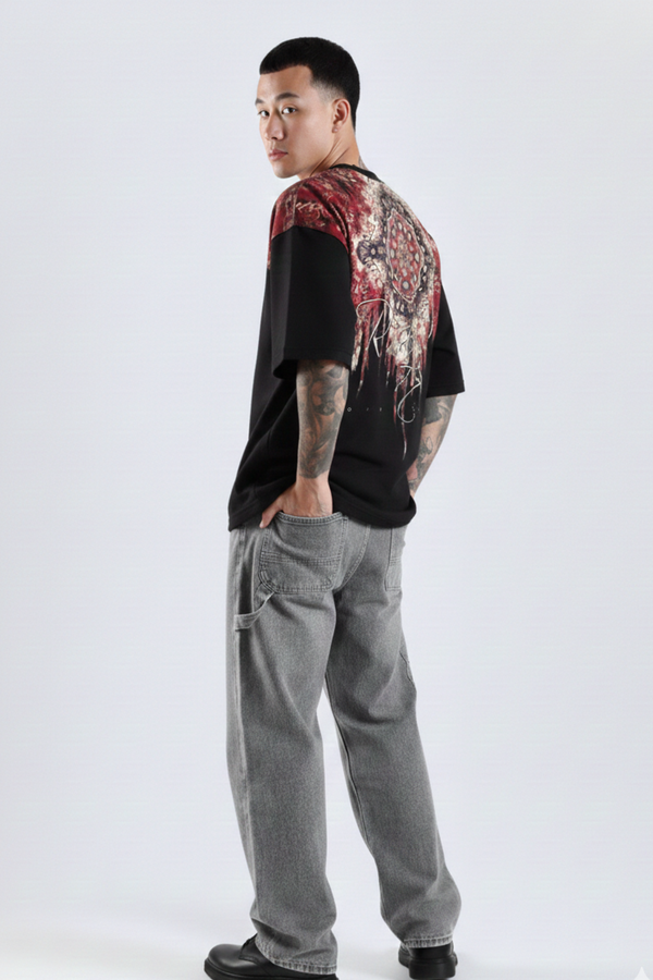 Carpedian Black Oversized Tshirt